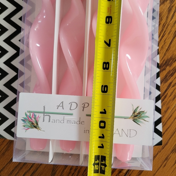 Pink Spiral Candles (4)~ Adpal~ Made In Poland NWT/NIB ~ Pretty! - Picture 10 of 16